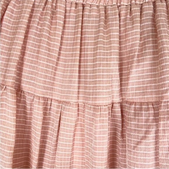 En Saison Auden Crop Blouse Midi Skirt Coord Set in Pink Peach Size Small - Picture 8 of 8